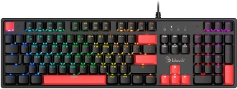 Клавиатура A4Tech Bloody S510R механическая черный USB for gamer LED (S510R USB FIRE BLACK/BLMS RED) - купить недорого с доставкой в интернет-магазине