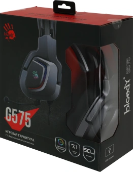 Наушники с микрофоном A4Tech Bloody G575 серый 2м мониторные USB оголовье (G575 USB/ GREY) - купить недорого с доставкой в интернет-магазине