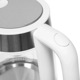 Чайник электрический Candy CK-301 1.8л. 2200Вт белый корпус: стекло/пластик - купить недорого с доставкой в интернет-магазине