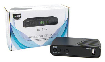 Ресивер DVB-T2 Сигнал Эфир HD-215 черный - купить недорого с доставкой в интернет-магазине