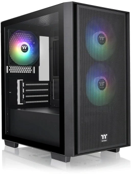 Корпус Thermaltake Versa H16 TG ARGB черный без БП mATX 11x120mm 7x140mm 2xUSB3.0 audio bott PSU - купить недорого с доставкой в интернет-магазине