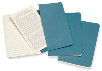 Блокнот Moleskine CAHIER JOURNAL CH011B44 Pocket 90x140мм обложка картон 64стр. линейка голубой (3шт) - купить недорого с доставкой в интернет-магазине