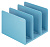 Подставка-ограничитель для книг Deli ENS006BLUE Nusign 162x162x122мм голубой