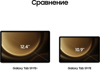 Планшет Samsung Galaxy Tab S9 FE+ BSM-X616B 1380 (2.4) 8C RAM8Gb ROM128Gb 12.4" TFT 2560x1600 5G eSIM Android 13 серебристый 8Mpix 12Mpix BT WiFi microSD 1Tb 10090mAh - купить недорого с доставкой в интернет-магазине
