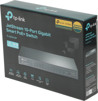 Коммутатор TP-Link SG2210P (L2) 8x1Гбит/с 2SFP 8PoE+ управляемый - купить недорого с доставкой в интернет-магазине