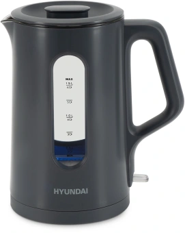 Чайник электрический Hyundai HYK-G4508 1.5л. 1700Вт серый/прозрачный корпус: стекло - купить недорого с доставкой в интернет-магазине