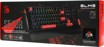 Клавиатура A4Tech Bloody S515R механическая черный USB for gamer LED (подставка для запястий) (S515R FIRE BLACK) - купить недорого с доставкой в интернет-магазине