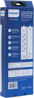 Сетевой фильтр Philips CHP4346WB/51 3м (4 розетки) белый (коробка) - купить недорого с доставкой в интернет-магазине