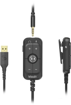 Наушники с микрофоном A4Tech Bloody M590i синий/белый 1м мониторные USB оголовье (M590I SPORTS NAVY) - купить недорого с доставкой в интернет-магазине