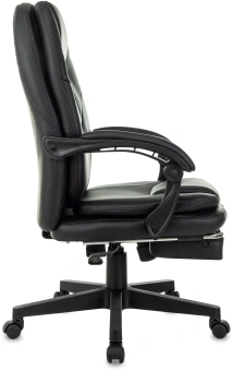 Кресло руководителя Бюрократ CH-868N-F черный эко.кожа крестов. пластик подст.для ног - купить недорого с доставкой в интернет-магазине