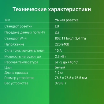 Умная розетка Digma DiPlug Cube 1 EU Wi-Fi белый (DPC13S) - купить недорого с доставкой в интернет-магазине