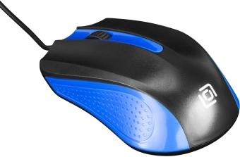 Мышь Оклик 225M черный/синий оптическая 1200dpi USB 3but (288233) - купить недорого с доставкой в интернет-магазине