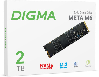 Накопитель SSD Digma PCIe 4.0 x4 2TB DGSM4002TM63T Meta M6 M.2 2280 - купить недорого с доставкой в интернет-магазине