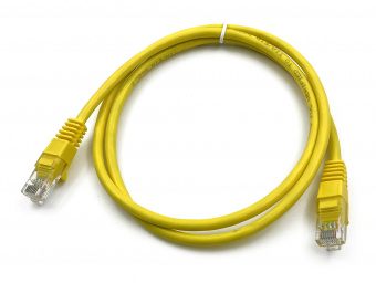 Патч-корд Buro UTP 4 пары cat5E CCA molded 1м желтый RJ-45 (m)-RJ-45 (m) - купить недорого с доставкой в интернет-магазине