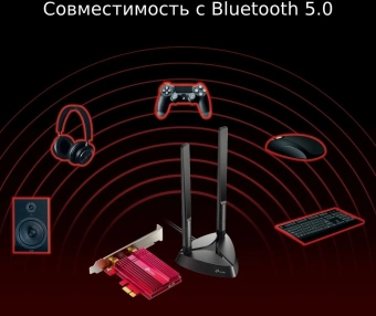Сетевой адаптер Wi-Fi + Bluetooth TP-Link Archer TX3000E AX3000 PCI Express (ант.внеш.съем) 2ант. - купить недорого с доставкой в интернет-магазине