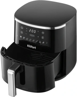 Аэрогриль Kitfort КТ-8160 4.2л 1500Вт черный/серебристый - купить недорого с доставкой в интернет-магазине