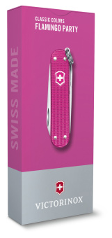 Нож перочинный Victorinox Classic SD Alox Flamingo Party (0.6221.251G) 58мм 5функц. подар.коробка - купить недорого с доставкой в интернет-магазине