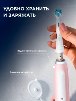 Зубная щетка электрическая Oral-B IO_S3_BLUSH PINK розовый - купить недорого с доставкой в интернет-магазине