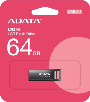 Флеш Диск A-Data 64GB UR340 AROY-UR340-64GBK USB3.2 черный - купить недорого с доставкой в интернет-магазине