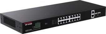 Коммутатор IP-Com G1120P-16-150W (L2) 20x1Гбит/с 2xКомбо(1000BASE-T/SFP) 2SFP 16PoE 135W неуправляемый - купить недорого с доставкой в интернет-магазине