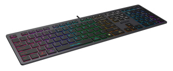 Клавиатура A4Tech Fstyler FX60 серый USB slim Multimedia LED (FX60 GREY / NEON) - купить недорого с доставкой в интернет-магазине