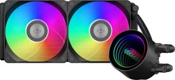 Система водяного охлаждения PcCooler DA240 V2 ARGB Soc-AM5/AM4/1200/1700/1851 черный 4-pin 36.5dB Al Ret (DA240 V2 ARGB BK) - купить недорого с доставкой в интернет-магазине