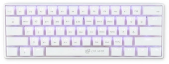 Клавиатура Оклик K763W механическая белый USB беспроводная BT/Radio Multimedia for gamer LED (1920562) - купить недорого с доставкой в интернет-магазине