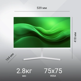 Монитор Digma 23.8" Progress 24P502F белый IPS LED 5ms 16:9 HDMI M/M матовая 250cd 178гр/178гр 1920x1080 100Hz G-Sync FreeSync VGA DP FHD 2.8кг - купить недорого с доставкой в интернет-магазине