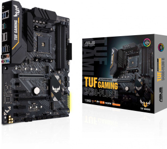Материнская плата Asus TUF GAMING B450-PLUS II Soc-AM4 AMD B450 4xDDR4 ATX AC`97 8ch(7.1) GbLAN RAID+HDMI+DP - купить недорого с доставкой в интернет-магазине