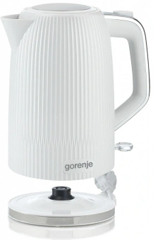 Чайник электрический Gorenje K17DPW 1.7л. 2200Вт белый/серебристый корпус: металл/пластик - купить недорого с доставкой в интернет-магазине