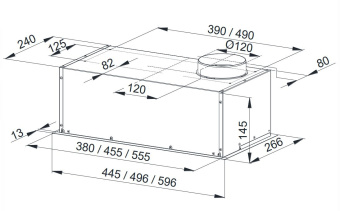 Вытяжка встраиваемая Weissgauff Alpha 50 PB IX нержавеющая сталь управление: кнопочное (1 мотор) - купить недорого с доставкой в интернет-магазине
