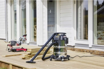 Строительный пылесос DeWalt DXV30SAPTA 750Вт (уборка: сухая/влажная) серебристый - купить недорого с доставкой в интернет-магазине