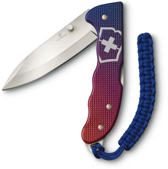 Нож перочинный Victorinox Evoke Alox (0.9415.D221) 136мм 5функц. синий/красный подар.коробка в комплекте: паракорд - купить недорого с доставкой в интернет-магазине
