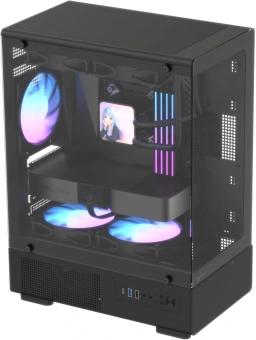 Корпус Formula Crystal Z1CM Plus AR v2 черный без БП mATX 5x120mm 1xUSB3.0 audio bott PSU - купить недорого с доставкой в интернет-магазине