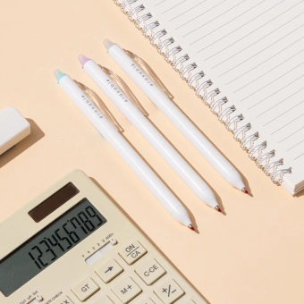 Ручка гелев. Deli EG160-BL белый d=0.5мм гол. черн. кругл. стираемая - купить недорого с доставкой в интернет-магазине