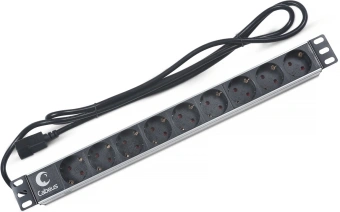 Блок распределения питания Cabeus PDU-9P-2IEC гор.размещ. 9xSchuko 10A C14 2м - купить недорого с доставкой в интернет-магазине