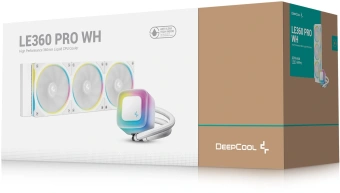 Система водяного охлаждения Deepcool LE360 Pro Wh ARGB Soc-AM5/AM4/1200/1700/1851 белый 4-pin 19-33dB Al 300W 1817gr Ret (R-LE360PRO-WHAMMC-G-1) - купить недорого с доставкой в интернет-магазине