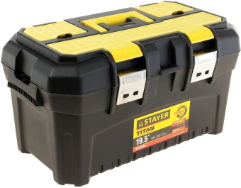 Ящик для инструментов Stayer Master 38016-19 32л 1отд. черный/желтый - купить недорого с доставкой в интернет-магазине