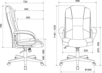 Кресло руководителя Бюрократ CH-800 Fabric темно-серый крестов. пластик - купить недорого с доставкой в интернет-магазине
