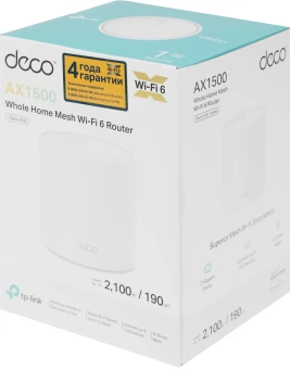 Бесшовный Mesh роутер TP-Link Deco X10 (DECO X10(1-PACK)) AX1500 10/100/1000BASE-TX белый - купить недорого с доставкой в интернет-магазине