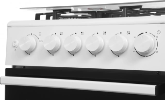Плита Газовая Midea MFO-M4G20T0E(WH) белый/черный (стеклянная крышка) реш.чугун - купить недорого с доставкой в интернет-магазине