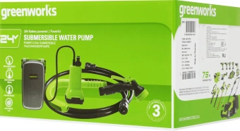 Насос бочечный Greenworks G24SWP 100Вт 1800л/час (3401007) - купить недорого с доставкой в интернет-магазине