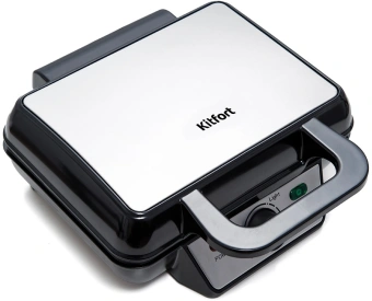 Вафельница Kitfort KT-1620 920Вт серебристый/черный - купить недорого с доставкой в интернет-магазине