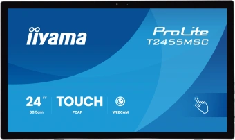 Монитор Iiyama 23.8" ProLite T2455MSC-B2 черный IPS LED 5ms 16:9 HDMI M/M глянцевая 1000:1 400cd 178гр/178гр 1920x1080 DP FHD USB Touch 4.4кг - купить недорого с доставкой в интернет-магазине