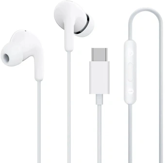 Гарнитура внутриканальные Xiaomi Type-C Earphones 1.25м белый проводные крепление за ухом (BHR8931GL) - купить недорого с доставкой в интернет-магазине