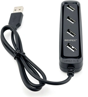 Разветвитель USB 2.0 BPH-1729 4порт. черный - купить недорого с доставкой в интернет-магазине