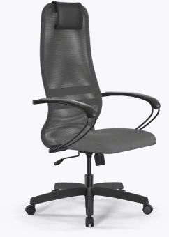 Кресло Метта SU-B-8 светло-серый сиденье светло-серый сетка с подголов. крестов. металл хром - купить недорого с доставкой в интернет-магазине