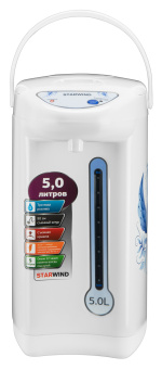 Термопот Starwind STP2851 5л. 750Вт белый/голубой - купить недорого с доставкой в интернет-магазине