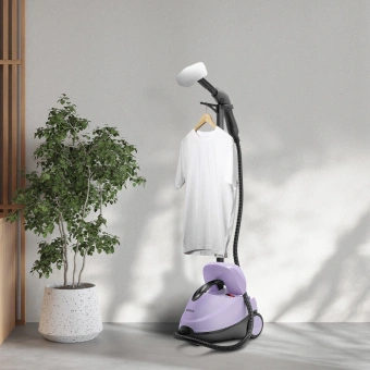 Пароочиститель напольный Kitfort КТ-9185 2000Вт черный/сиреневый - купить недорого с доставкой в интернет-магазине