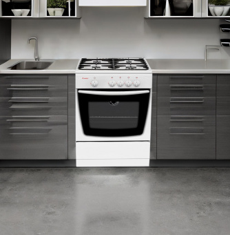 Плита Газовая Gefest CG 60MC7 K73 белый (металлическая крышка) реш.чугун - купить недорого с доставкой в интернет-магазине